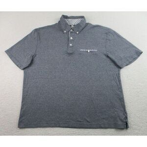 Neiman Marcus Polo Shirt Mens Size XL Heather Gray Short Sleeve Casual‎ Designer
